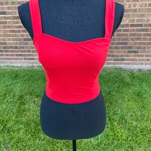 Express Red  Crop Top